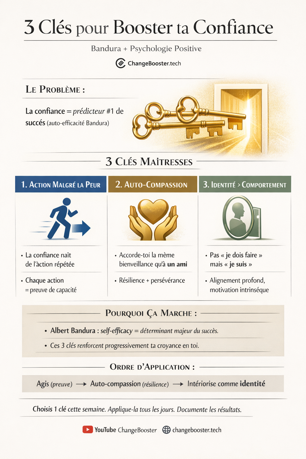 Infographie : Les 3 Clés Pour Booster Ta Confiance
