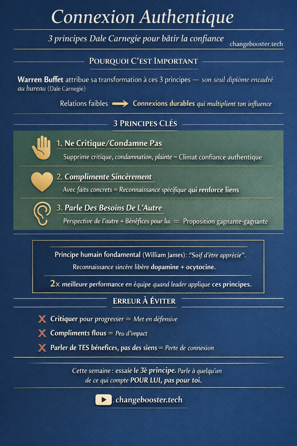 Infographie : 3 Clés pour Se Connecter aux Autres Plus Facilement et Renforcer la Confiance