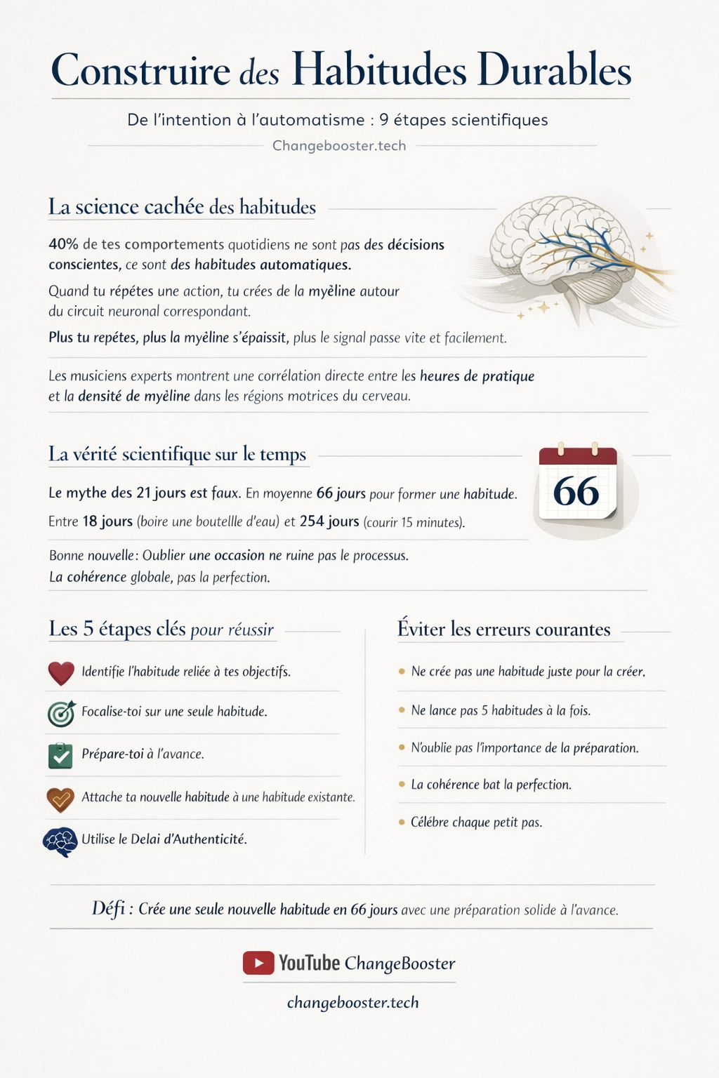 Infographie : Comment se Créer Plus Facilement de Nouvelles Habitudes en 9 Étapes