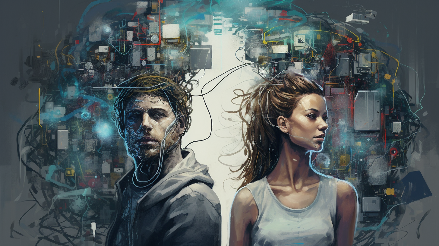 jc71 a cool illustration of a man and a woman overhelmed with t a8245f3d 1a0b 4ea2 9137 5cd0ef8ba901